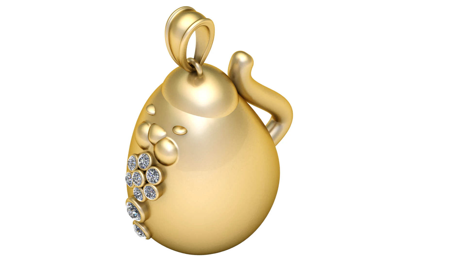 Gudetama PANDANT 3D PRINTABLE MODAL 3D Print Model .c4d .max .obj .3ds .fbx .stl .blend 
