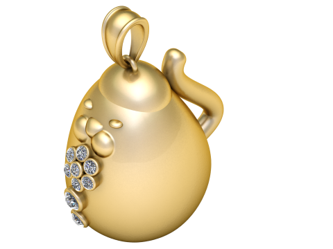 Gudetama PANDANT 3D PRINTABLE MODAL Modello di stampa 3D