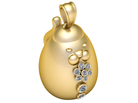 Gudetama PANDANT 3D PRINTABLE MODAL Modello di stampa 3D
