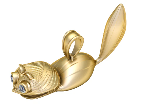 MODELLO STAMPABILE 3D CON PENDENTE ELEGANTE coniglio Modello di stampa 3D