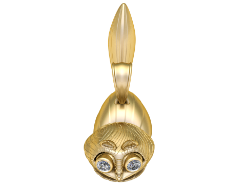 STYLISH rabbit PANDANT 3D PRINTABLE MODAL Modèles 3D en vedette