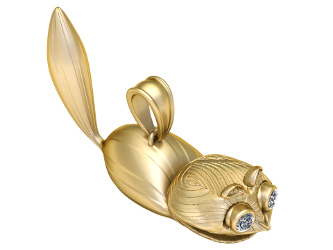 STYLISH rabbit PANDANT 3D PRINTABLE MODAL Modèles 3D en vedette