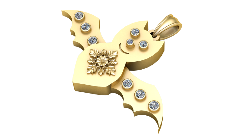 GOLD DESIGN CHARM PANDANT 3D PRINTABLE MODAL 3D Принт Модель .c4d .max .obj .3ds .fbx .stl .blend