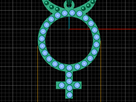 Alchemy PANDANT 3D PRINTABLE MODAL 3D Print Model