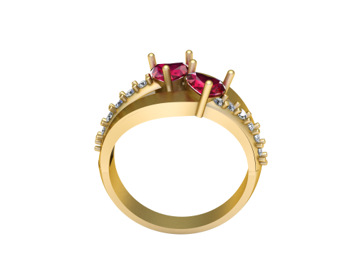 Stylish heart ring PANDANT 3D PRINTABLE MODAL 3D 打印模型