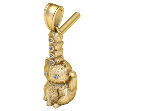 FUNNY TREADY pendant 3d prientable model Modello di stampa 3D