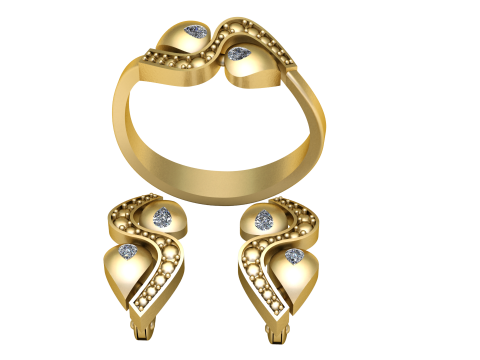 Stylish heart ring PANDANT 3D PRINTABLE MODAL 3D Print Model