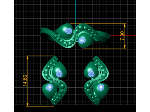 Stylish heart ring PANDANT 3D PRINTABLE MODAL 3D Print Model