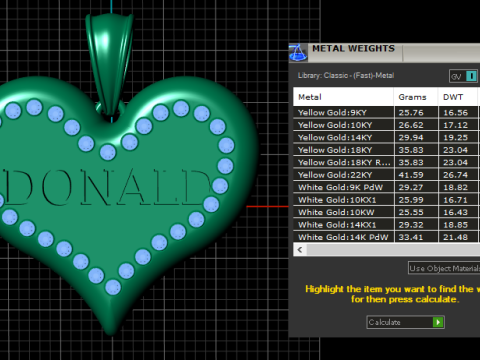 Donald heart pendant 3d printable model 3D Print Model