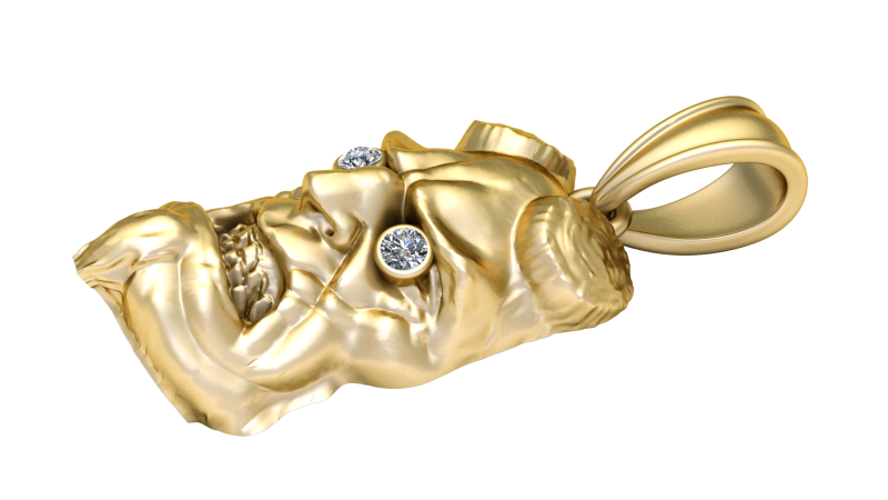 HUMAN FACE pendant 3d printable model 3D प्रिंट मॉडल .c4d .max .obj .3ds .fbx .stl .blend