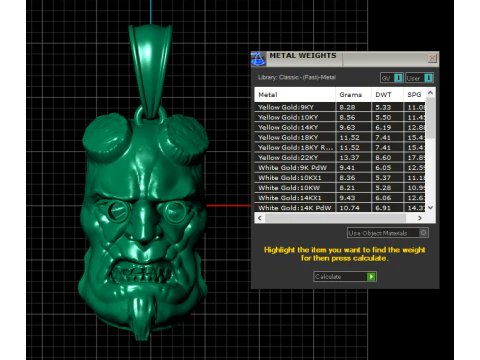 HUMAN FACE pendant 3d printable model 3D Print Model