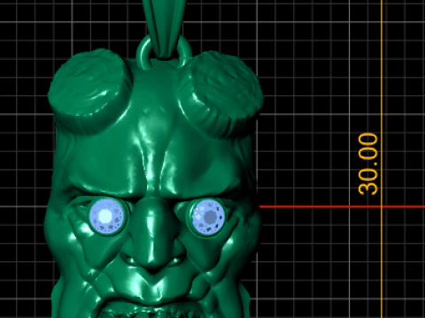 HUMAN FACE pendant 3d printable model 3D Print Model