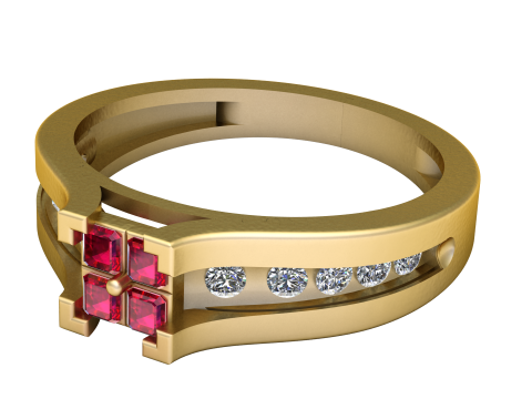 Stylish ring pendant 3d printable model 3Dプリントモデル