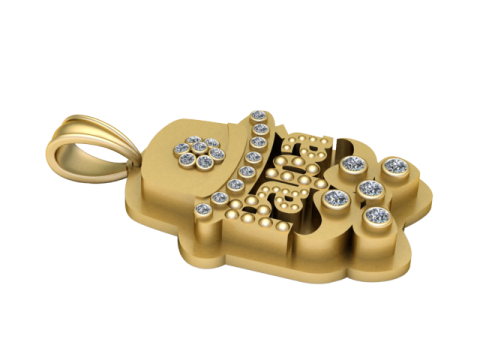 Freemen pendant 3d printable model Modelo de impresión 3D