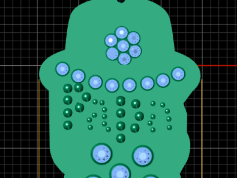 Freemen pendant 3d printable model Modelo de impresión 3D