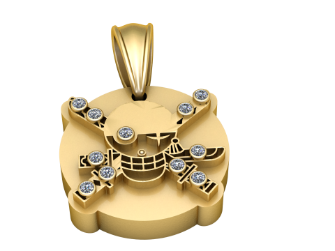 Skull pendant 3d printable model 3D-printmodel