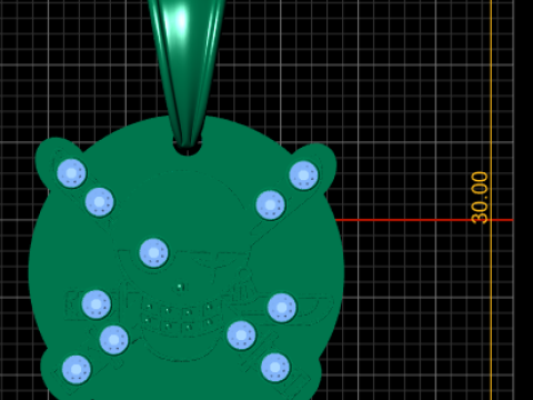 Skull pendant 3d printable model 3D Baskı Modeli