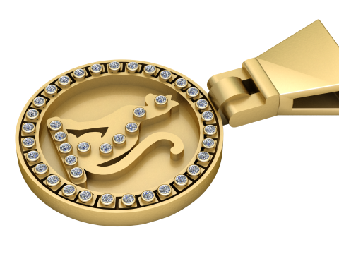 Cat coin pendant 3d printable model 3D प्रिंट मॉडल