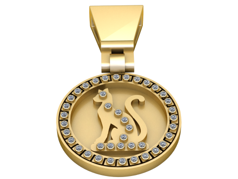 Cat coin pendant 3d printable model 3Dプリントモデル