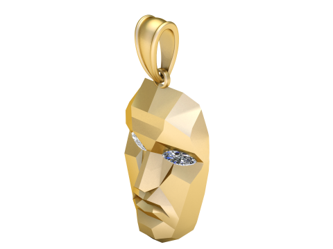 Mask pendant 3d printable model 3D 打印模型