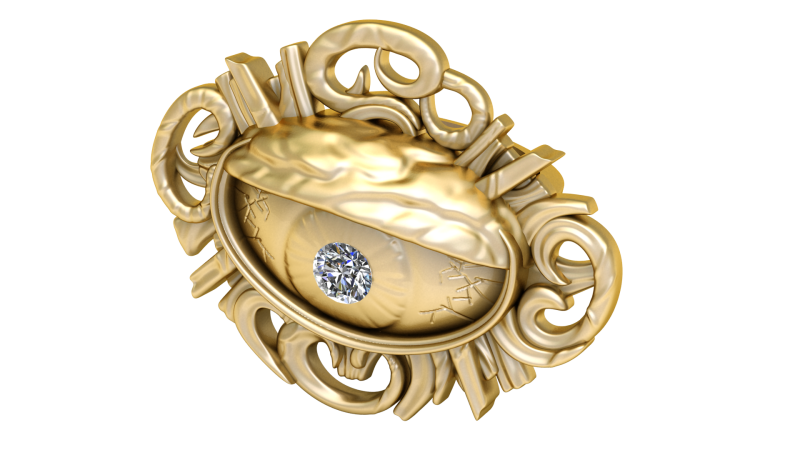 Eyes Gold pendant 3d printable model 3D Print Model .c4d .max .obj .3ds .fbx .stl .blend 