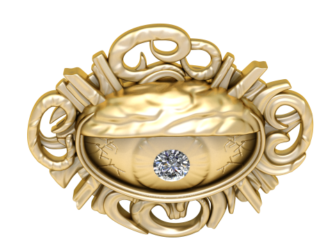 Eyes Gold pendant 3d printable model 3D Print Model
