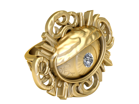Eyes Gold pendant 3d printable model 3D Print Model