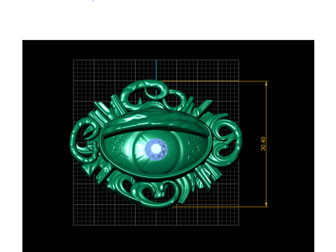Eyes Gold pendant 3d printable model 3D Print Model