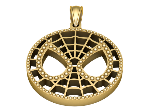 Spiderman Locket Stylish pendant 3d printable model Modello di stampa 3D