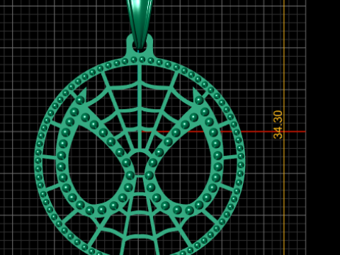 Spiderman Locket Stylish pendant 3d printable model Modello di stampa 3D