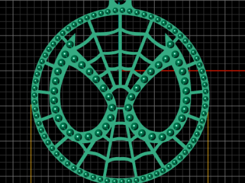 Spiderman Locket Stylish pendant 3d printable model Modello di stampa 3D