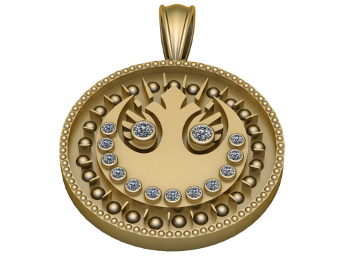 Rebel Alliance pendant 3d printable model Modello di stampa 3D