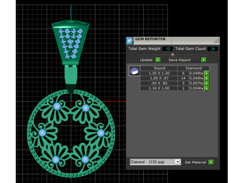 RUBY FAIZA pendant 3d printable model 3D Print Model