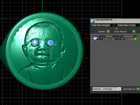 Goth Hip Hop ring pendant 3d printable model 3D Baskı Modeli