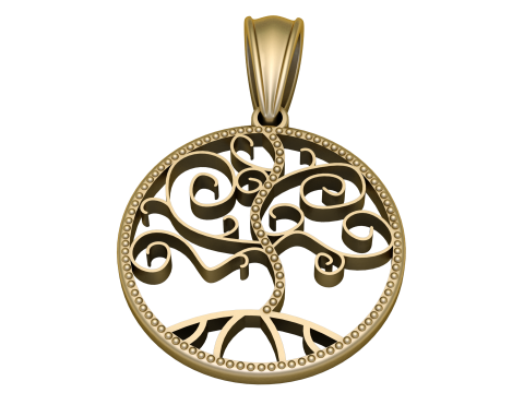 New Fashion Gold Color pendant 3d printable model 3Dプリントモデル