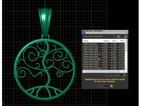 New Fashion Gold Color pendant 3d printable model 3Dプリントモデル