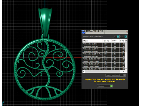 New Fashion Gold Color pendant 3d printable model 3D Print Model