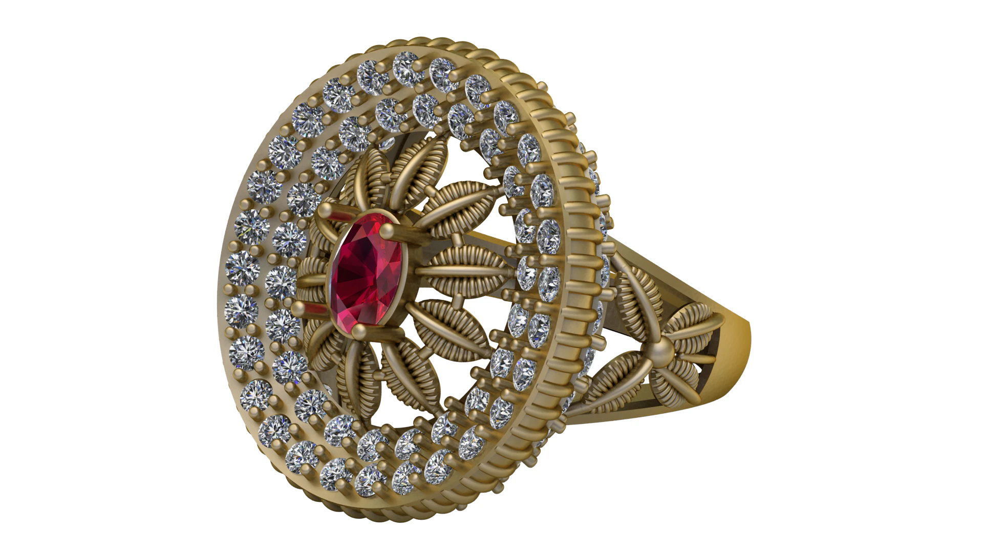 Daimand ring pendant 3d printable model 3D Print Model .c4d .max .obj .3ds .fbx .stl .blend