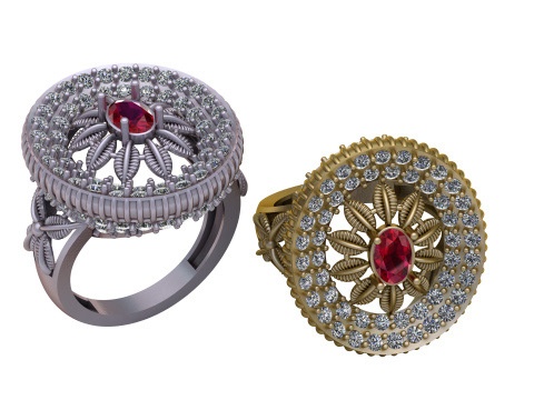 Daimand ring pendant 3d printable model 3D Print Model