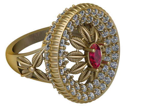 Daimand ring pendant 3d printable model 3D Print Model