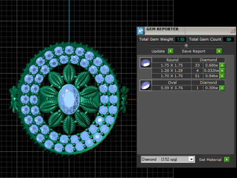 Daimand ring pendant 3d printable model 3D Print Model