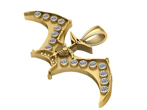 HIP HOP BAT 펜던트 3D 인쇄 가능한 모델 3D 프린트 모델