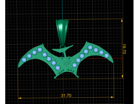 HIP HOP BAT pendant 3d printable model 3D Print Model