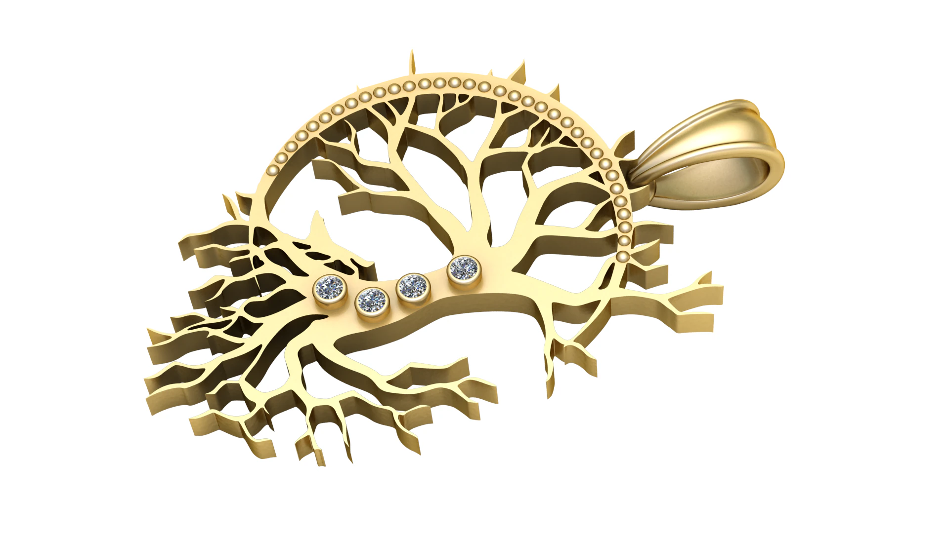 Tree pendant 3d printable model 3D Print Model .c4d .max .obj .3ds .fbx .stl .blend 