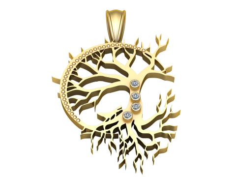Tree pendant 3d printable model 3D Baskı Modeli