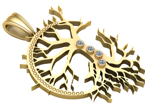Tree pendant 3d printable model 3D Baskı Modeli