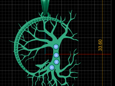 Tree pendant 3d printable model 3D Baskı Modeli