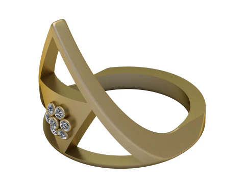 Modello stampabile in 3D con pendente Faith Ring Modello di stampa 3D