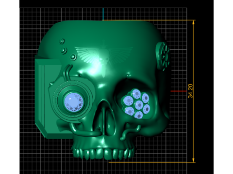 Stlish skull ring pendant 3d printable model 3D Print Model