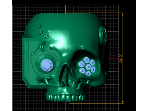 Stlish skull ring pendant 3d printable model 3D Print Model